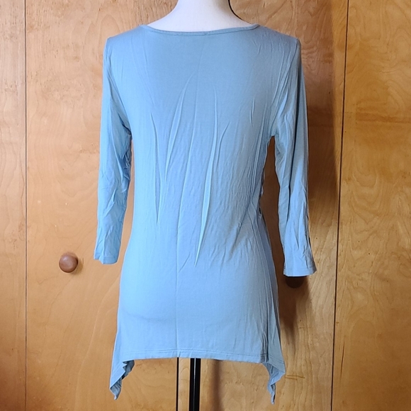 Kenar blue scoop neck top soft and comfy - Picture 3 of 4